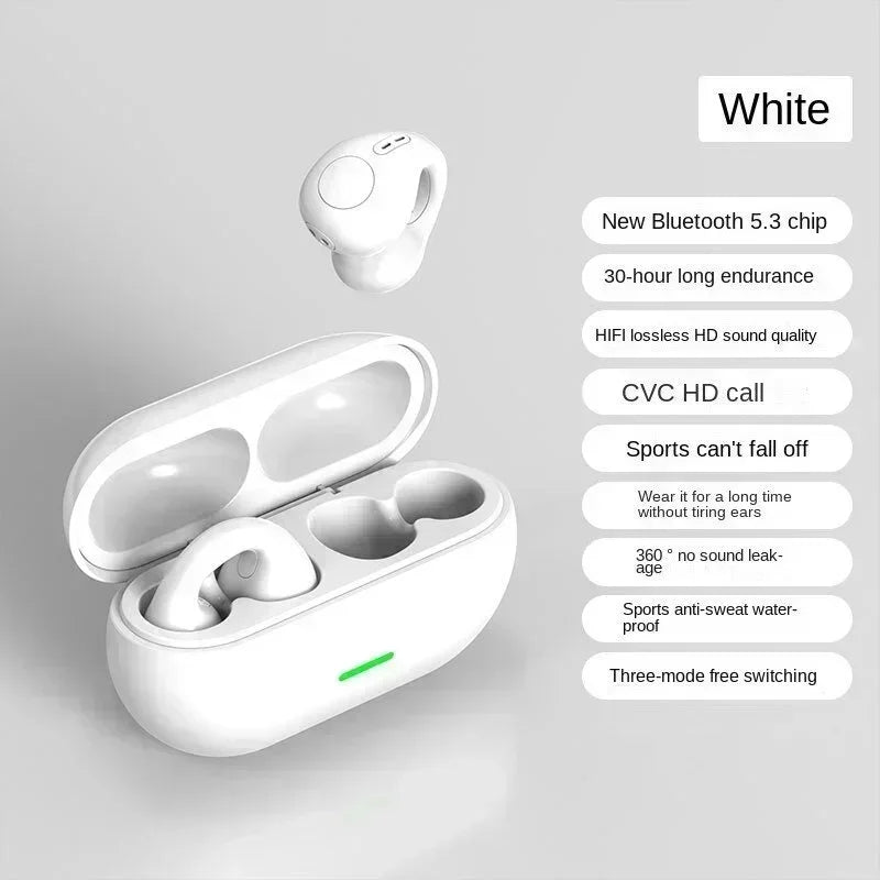 T75 骨伝導 ワイヤレス Bluetooth 5.3 スポーツイヤホン HiFi 高音質 防水 TWS ヘッドセット