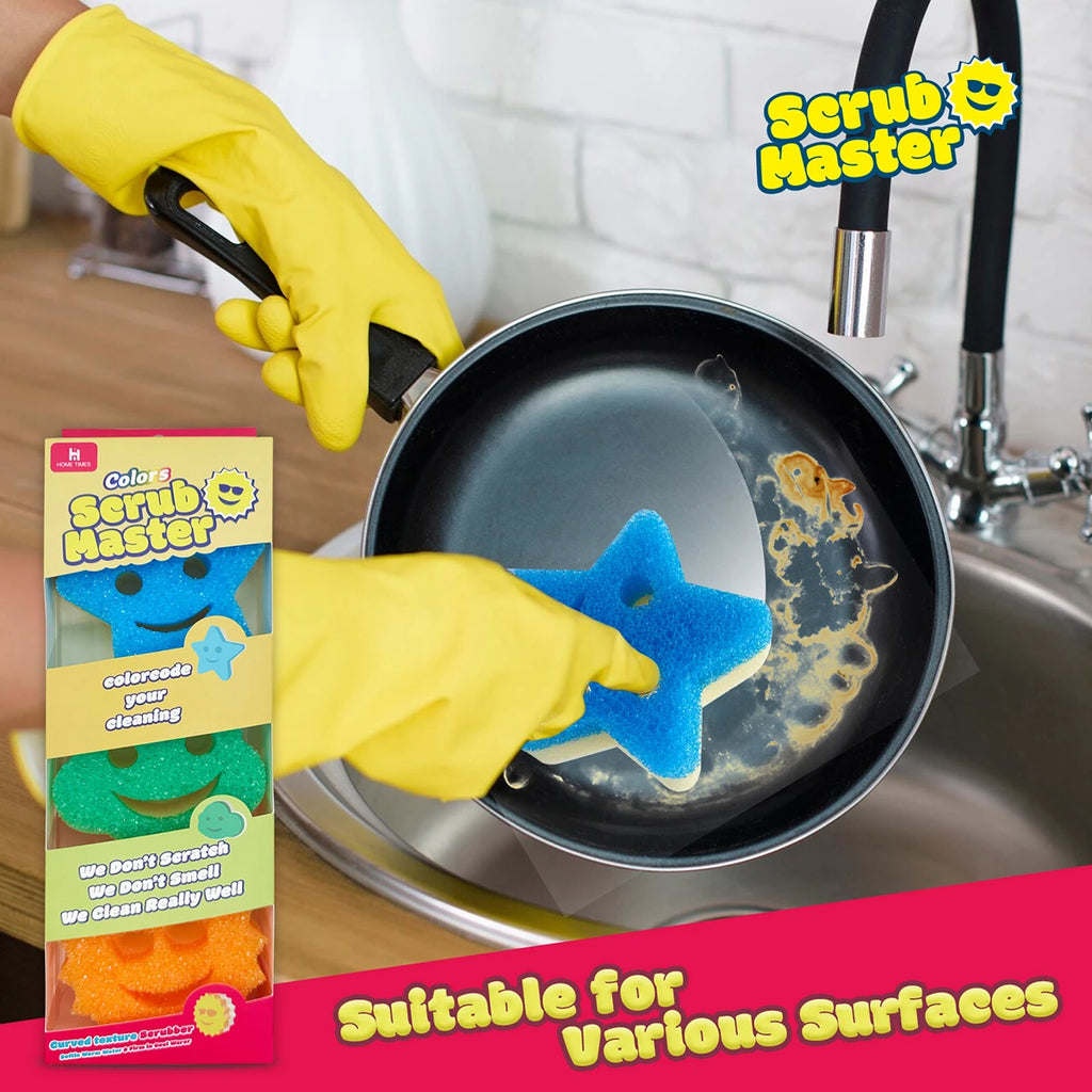 Scrub Master Colors 温度でスクラブ力を切替できる 食器用スポンジ（カラーセット）
