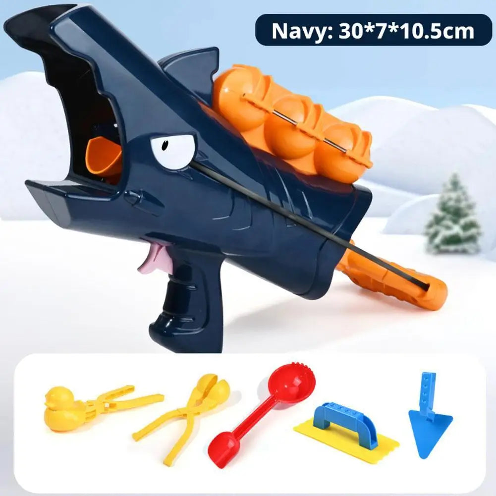 親子で遊べる 雪玉メーカー｜サメ型