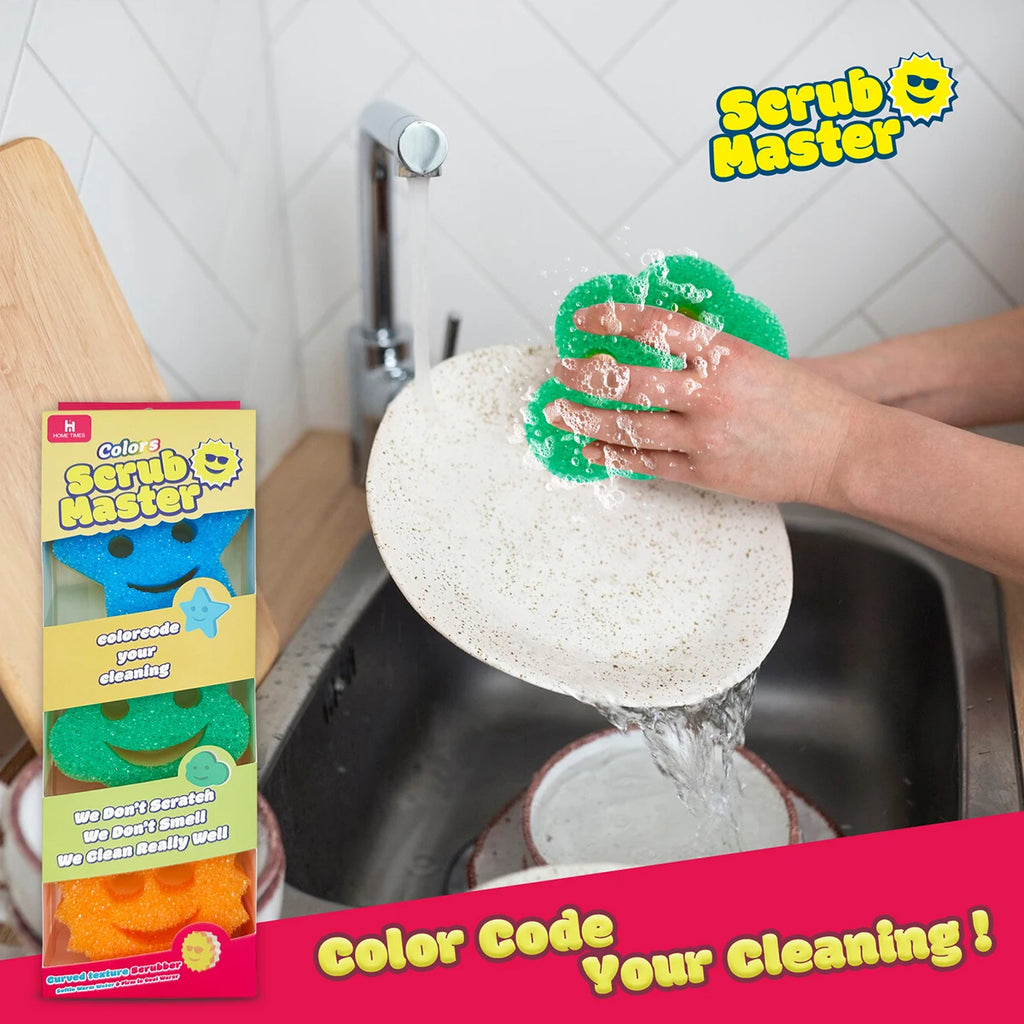Scrub Master Colors 温度でスクラブ力を切替できる 食器用スポンジ（カラーセット）
