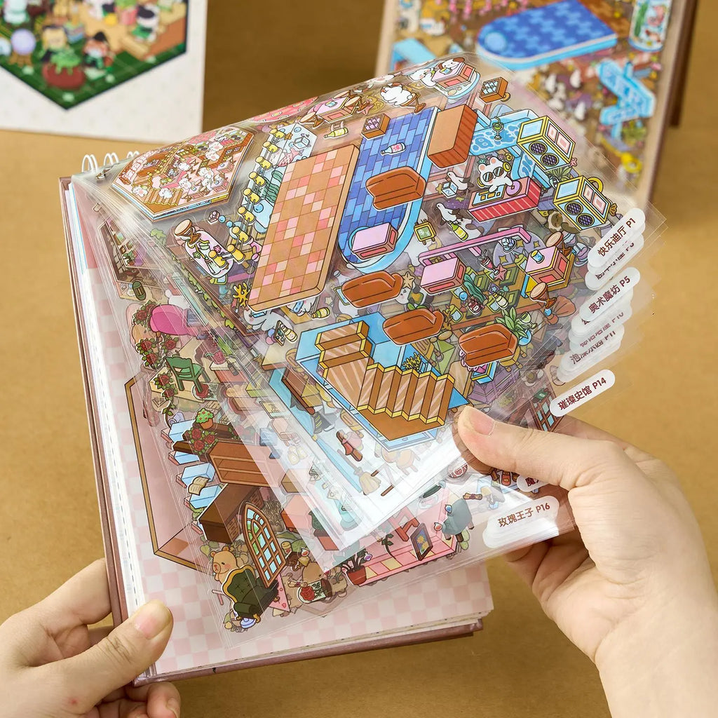 貼るだけで小さな世界｜3Dミニチュアシーン ステッカー 40枚入り クリエイティブデコ貼るだけで小さな世界｜3Dミニチュアシーン ステッカー 40枚入り クリエイティブデコ