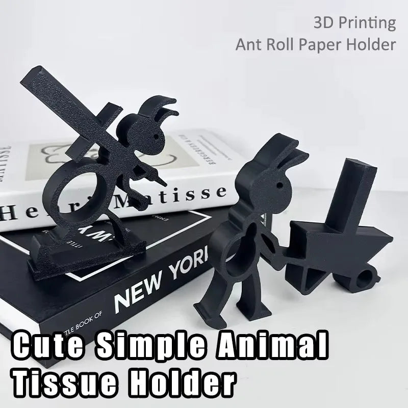 おもしろアリ型 トイレットペーパーホルダー｜自立式 バスルーム用 ロールディスペンサー 頑丈設計