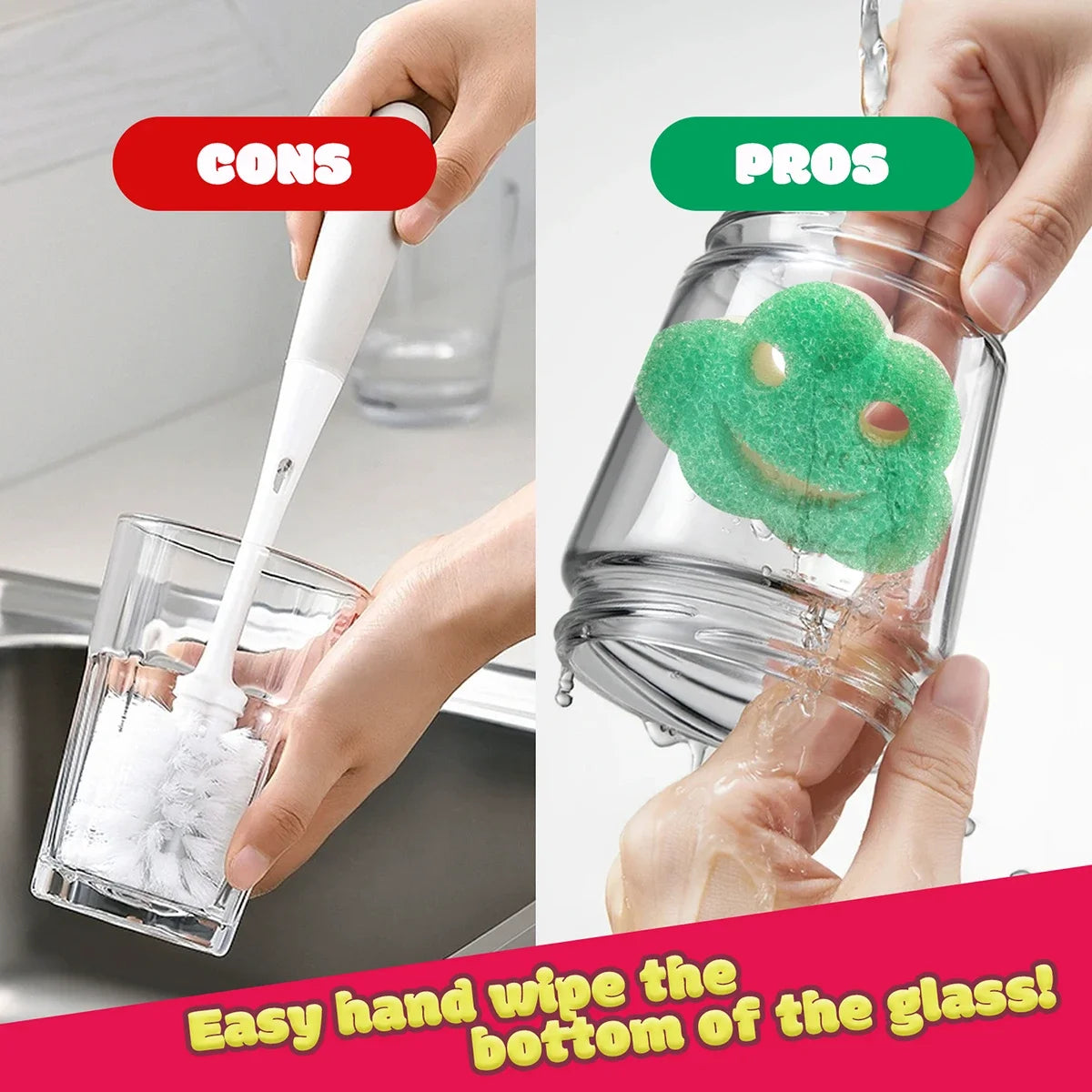 Scrub Master Colors 温度でスクラブ力を切替できる 食器用スポンジ（カラーセット）