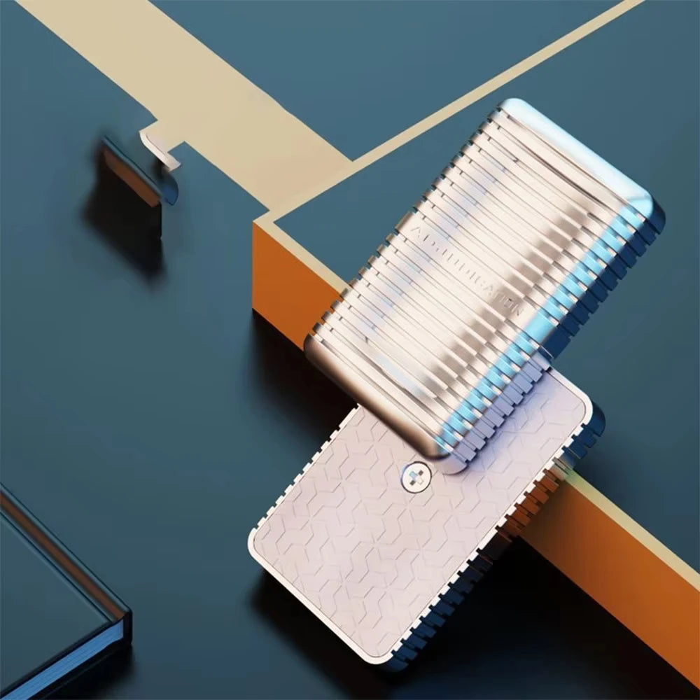 EDCメタルフィジェットスライダー｜回転式ストレス解消トイ｜磁気ソフトスライダー デスクトイ