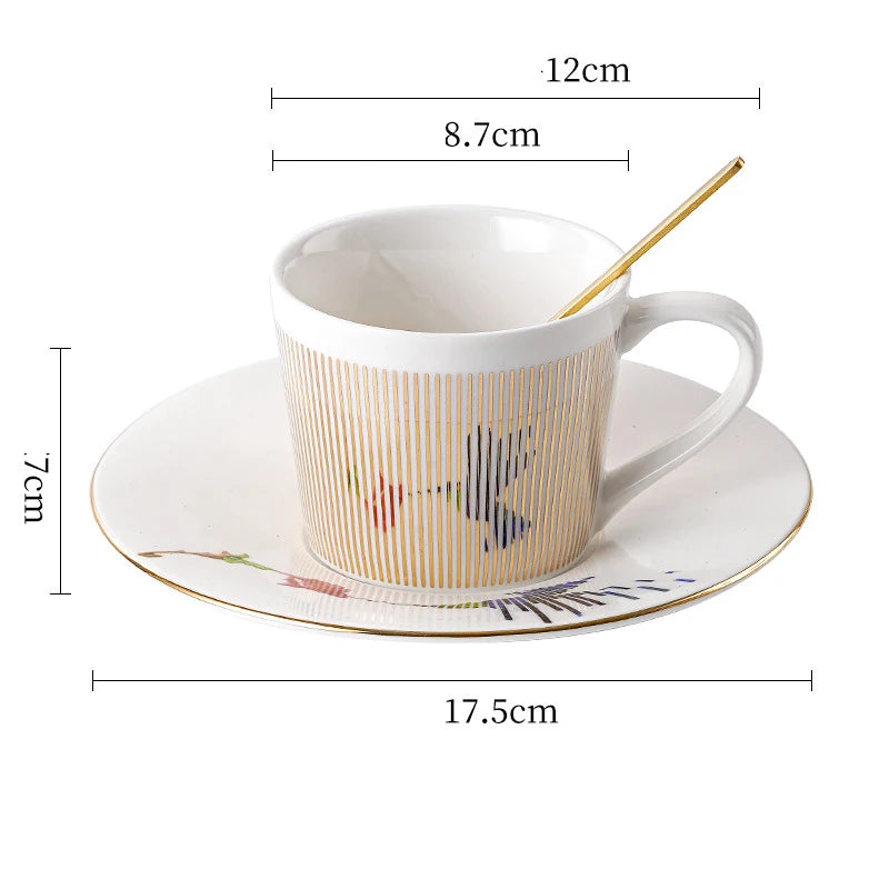 アナモルフィック マグカップ｜ミラー反射で絵が浮かぶ クリエイティブ コーヒー・ティーセット（コースター付）