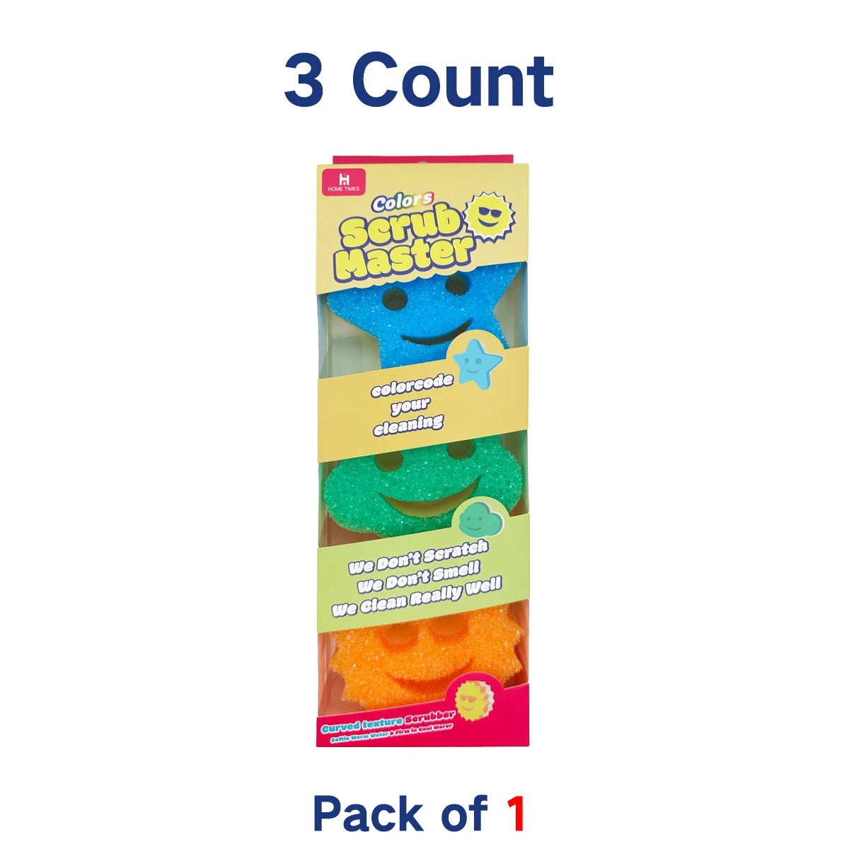 Scrub Master Colors 温度でスクラブ力を切替できる 食器用スポンジ（カラーセット）