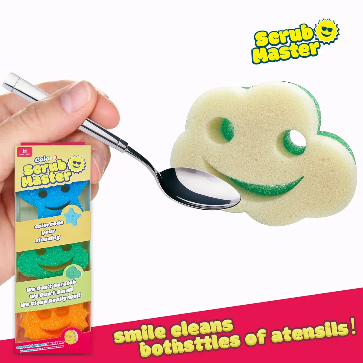 Scrub Master Colors 温度でスクラブ力を切替できる 食器用スポンジ（カラーセット）